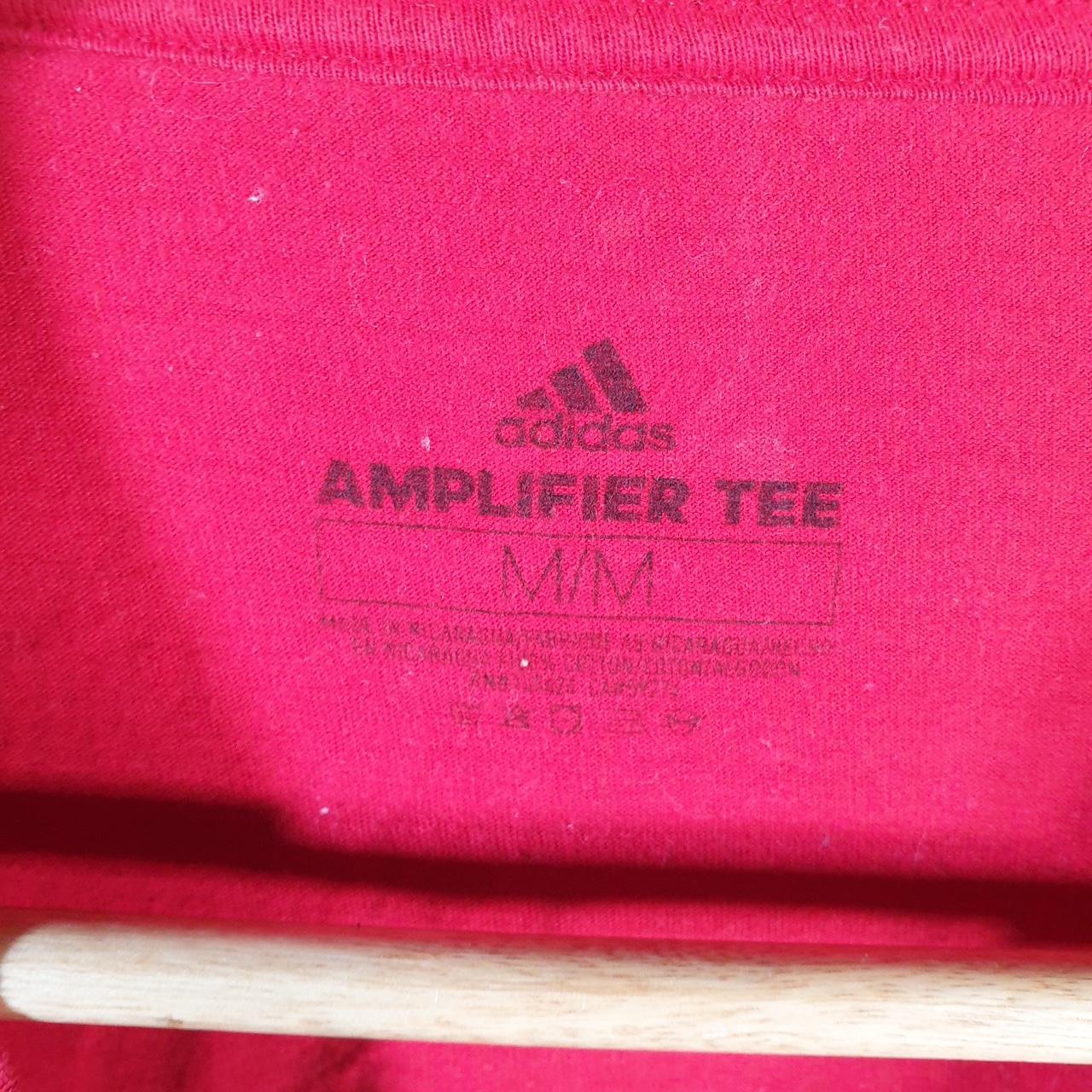 Vintage Adidas Amplifier T Shirt Shirt Men’s Medium Red Three Stripes Logo Athletic C9769