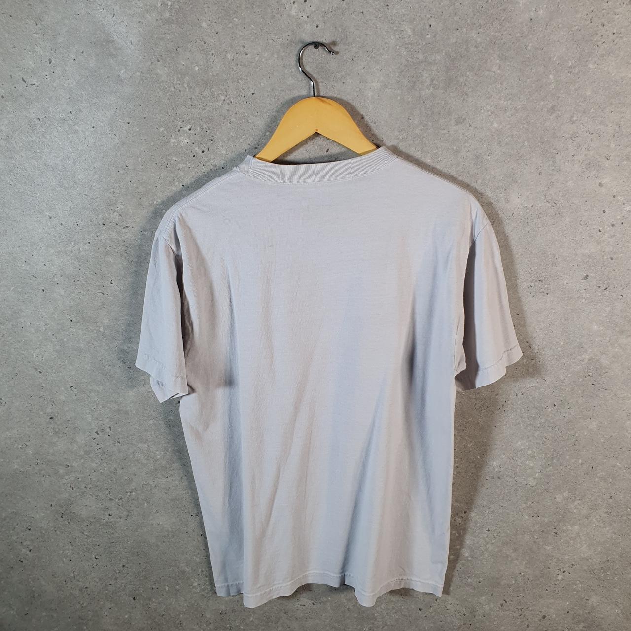 Vintage Adidas T Shirt Men’s Medium Graphic White Three Stripes Athletic