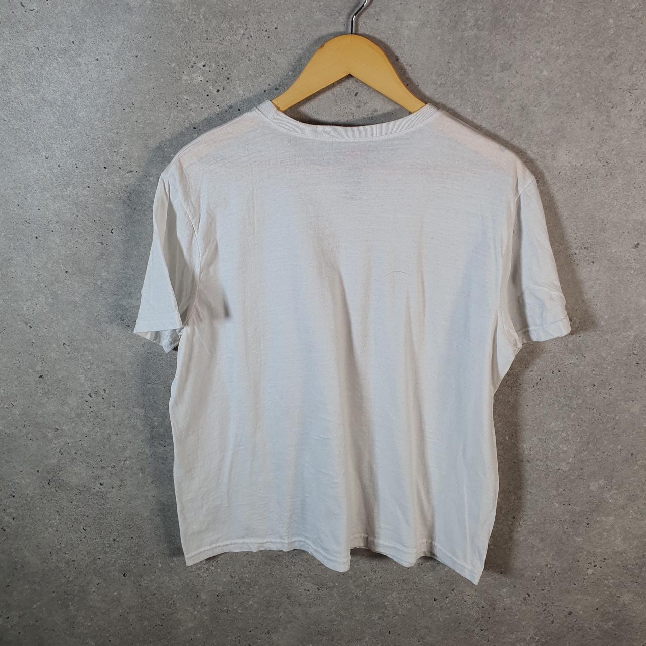 Vintage Levis Spellout T Shirt Shirt Womens Large White Logo Athletic Slim Fit