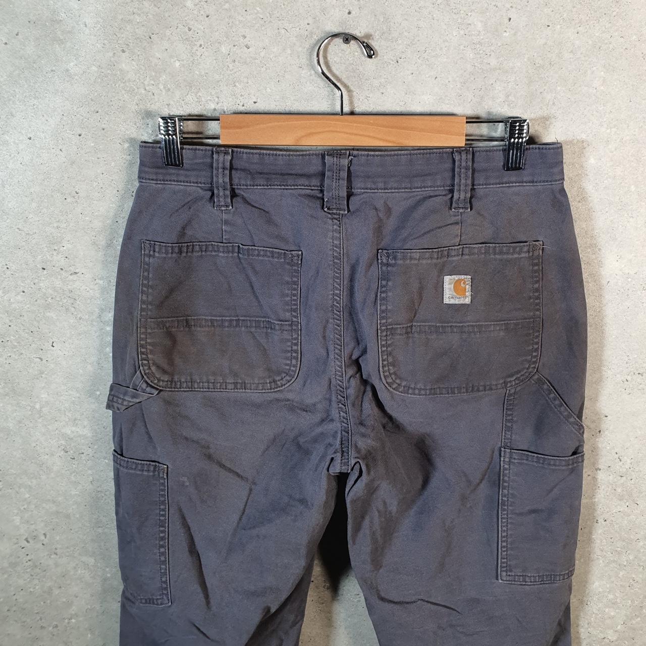 Vintage Carhartt Carpenter Trousers Womens W30 L30 Grey Relaxed Fit Workwear Thrashed