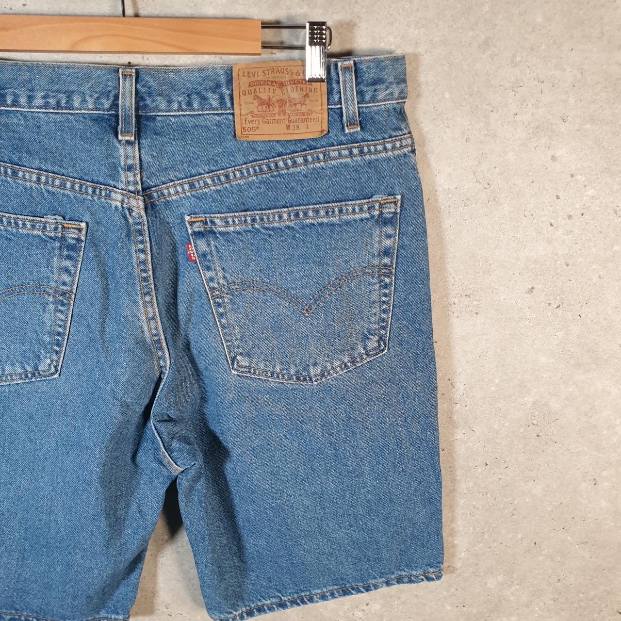Vintage Levi’s 505 Baggy Shorts Jorts Cargo Men’s W38 Blue Relaxed Denim