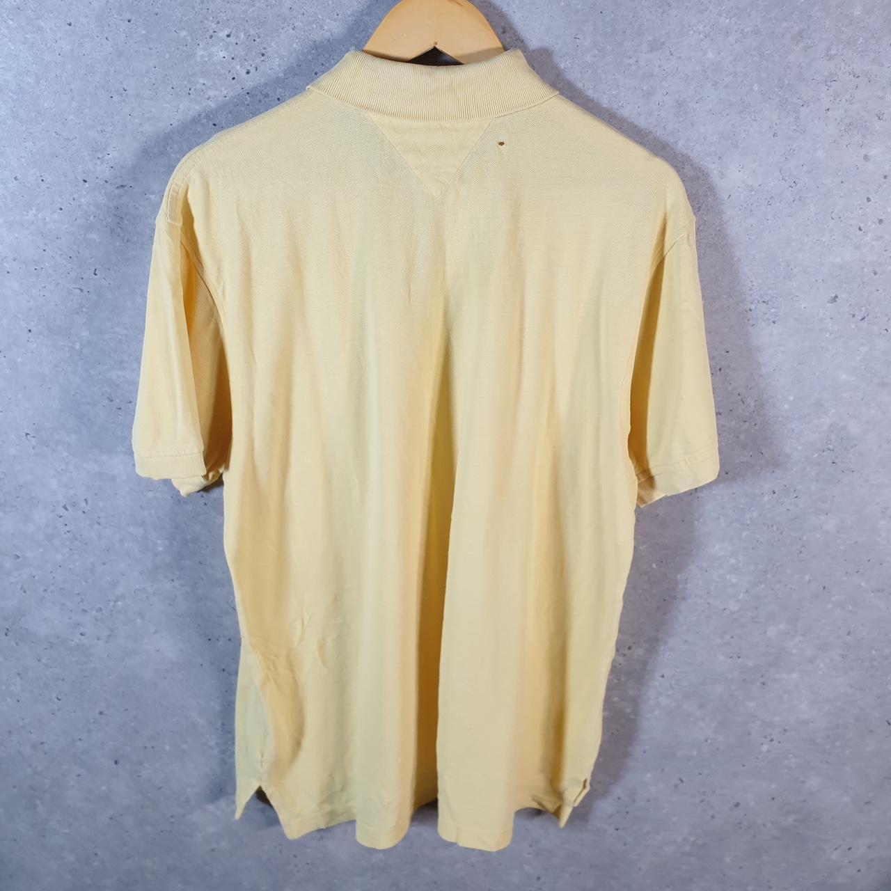 Vintage Tommy Hilfiger Polo Shirt Men’s Large Yellow Regular Fit Embroidered Logo