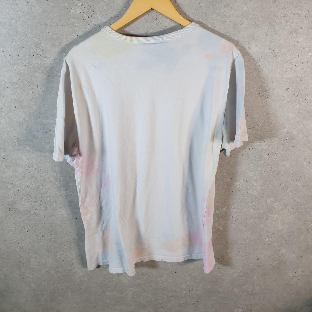 Vintage Champion Spellout Embroidered T Shirt Men’s Medium White Casual Blank Athletic