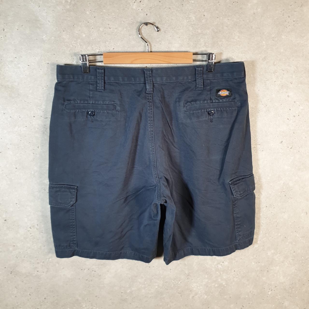 Vintage Dickies Flex Baggy Chino Shorts Jorts Cargo Mens W38 Navy Blue Relaxed Fit