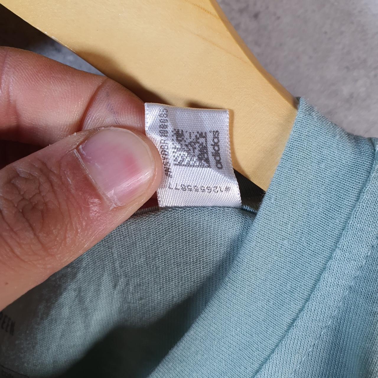 Vintage Adidas PrimeGreen T Shirt Men’s Medium Blue Three Stripes Logo Athletic