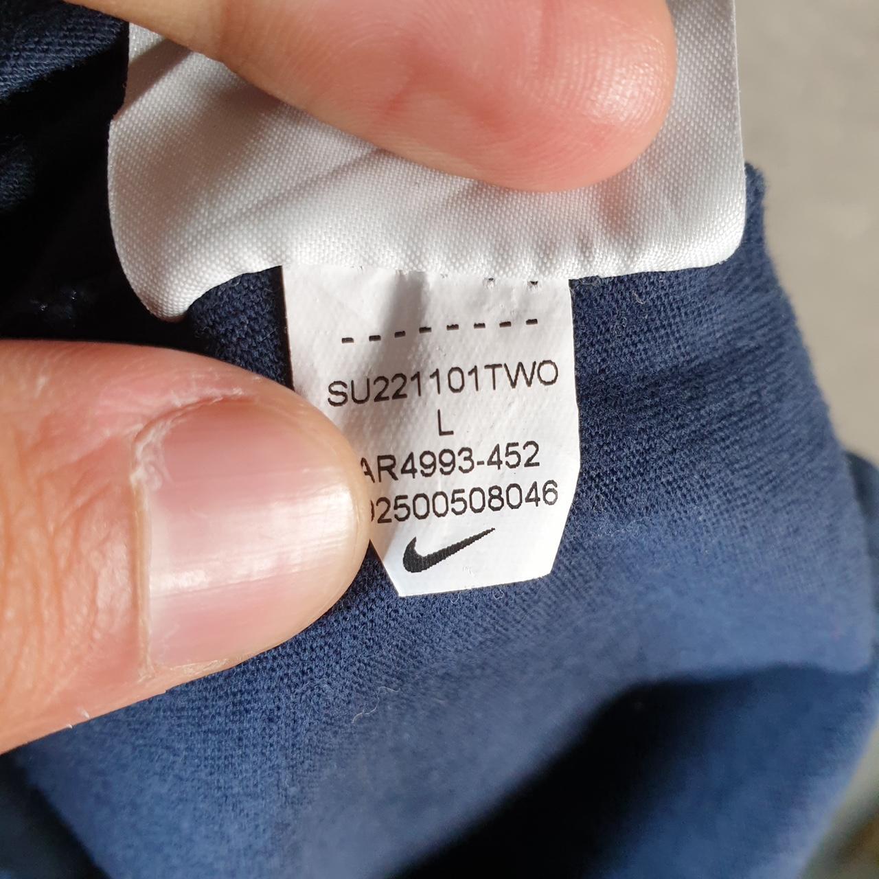 Vintage Nike T Shirt Men’s Large Blue Printed Single Swoosh Logo Athletic C8243