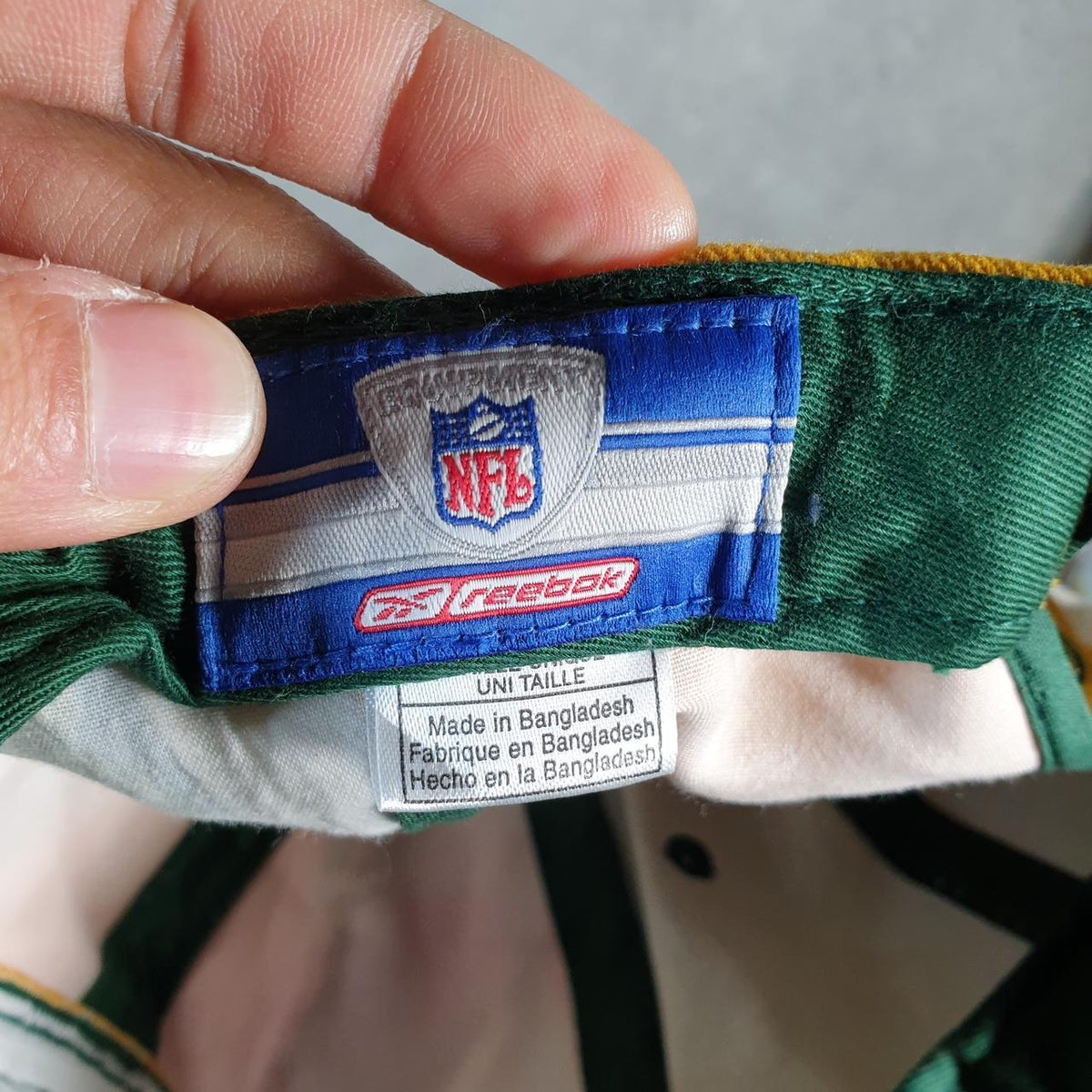 Vintage Reebok NFL Green Bay Packers Cap Men’s USA Spellout Athletic C8537