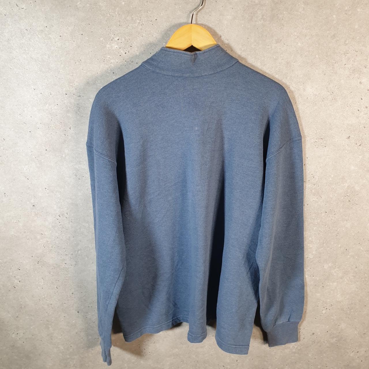 Vintage Lee Sport Made In USA Sweatshirt Men’s Large Blue 1/4 Zip Blank Baggy
