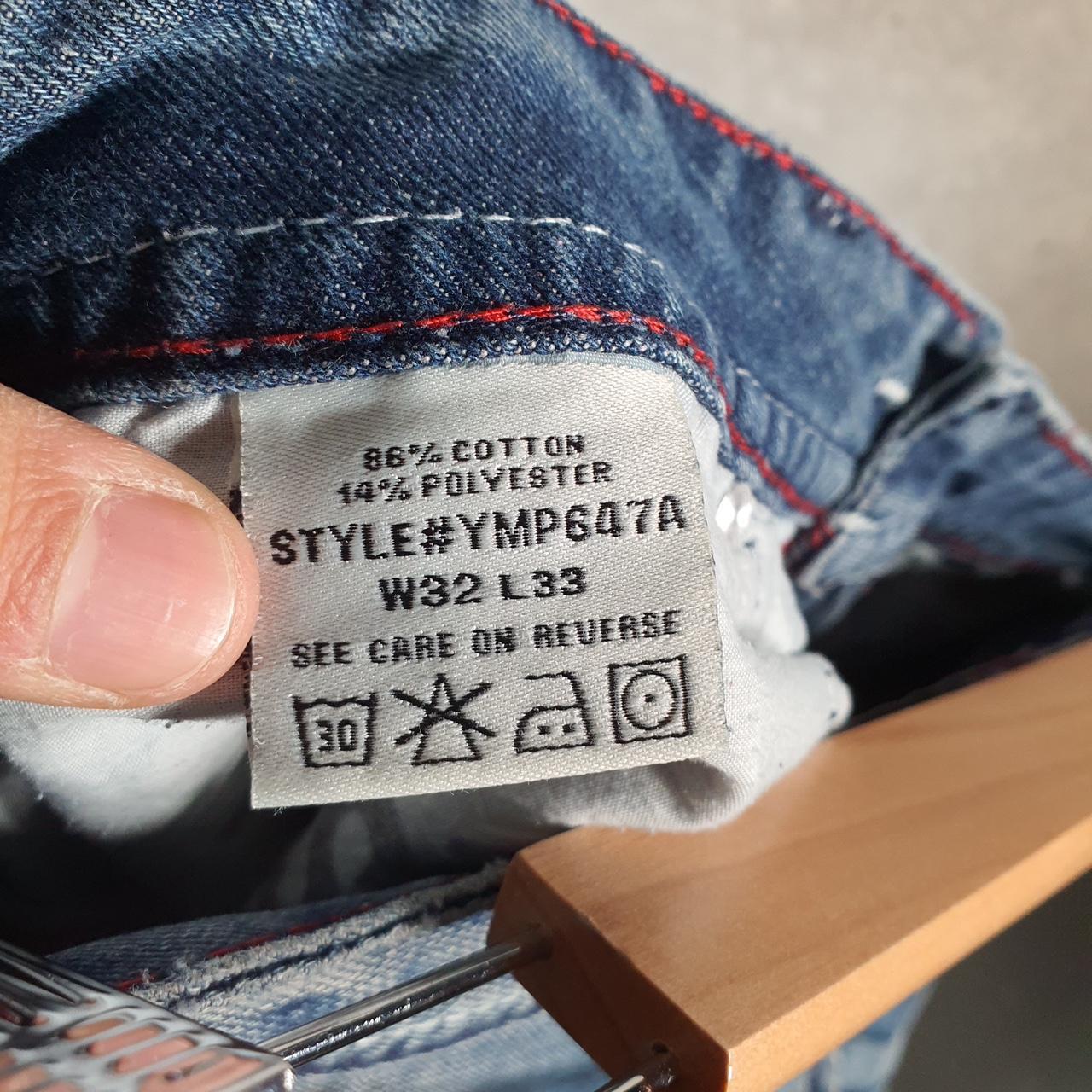 Vintage Yaso Baggy Y2K Hip Hop Jeans Mens W32 Blue Embroidered Denim Big Fish Vintage