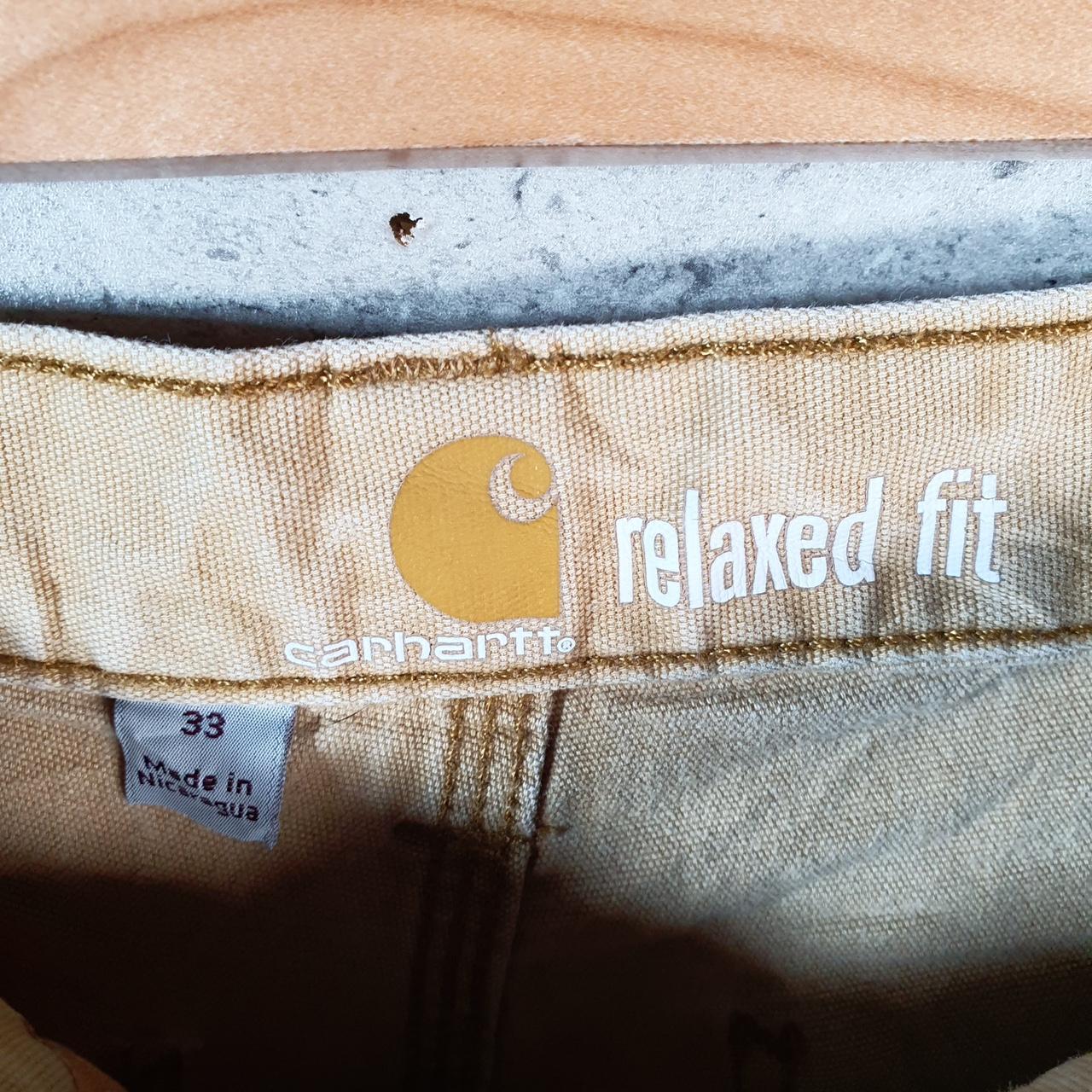 Vintage Carhartt Baggy Carpenter Shorts Jorts Cargo Men’s W33 Brown Relaxed Fit Workwear A4858