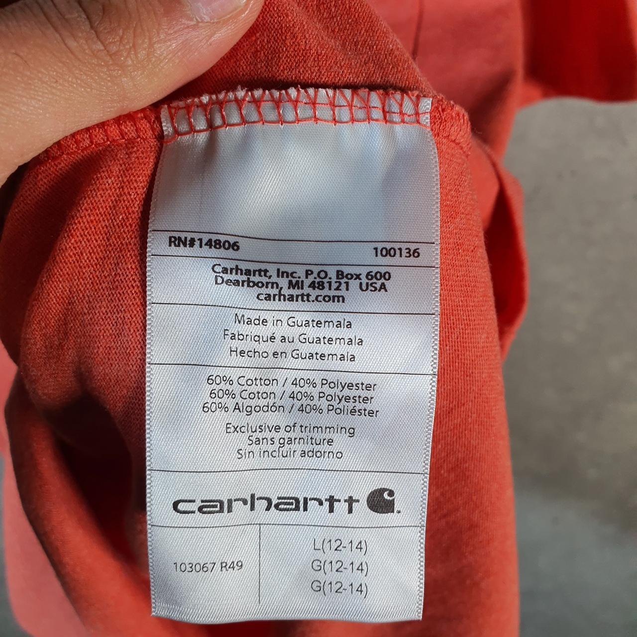 Vintage Carhartt Pocket T Shirt Womens Large Pink Workwear Chore Utility Loose Fit