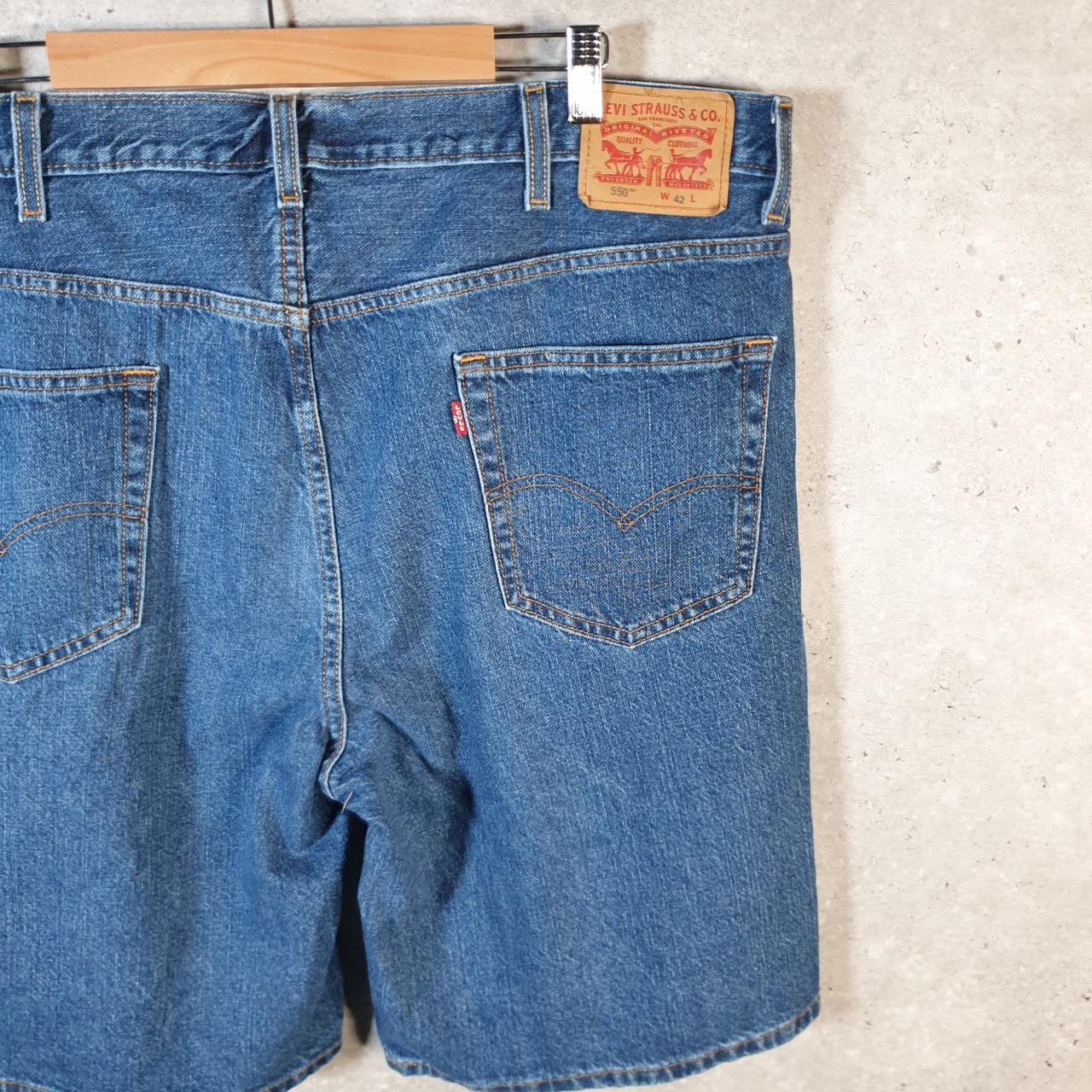 Vintage Levi’s 550 Baggy Shorts Jorts Cargo Men’s W42 Blue Relaxed Denim