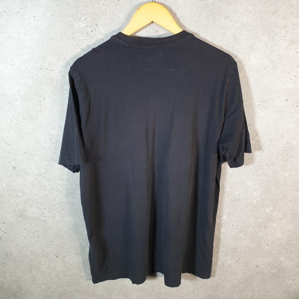 Vintage Adidas Spellout Trefoil Retro T Shirt Mens Large Black Logo Athletic