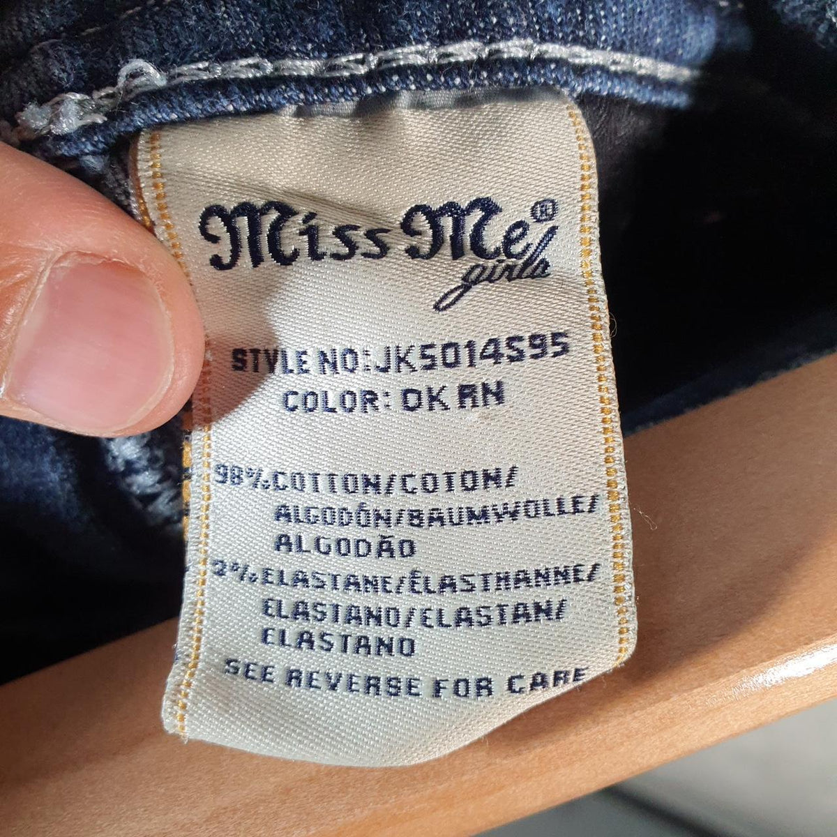 Vintage Miss Me Baggy Y2K Hip Hop Jeans Shorts Jorts Womens W24 Blue Denim Low Rise