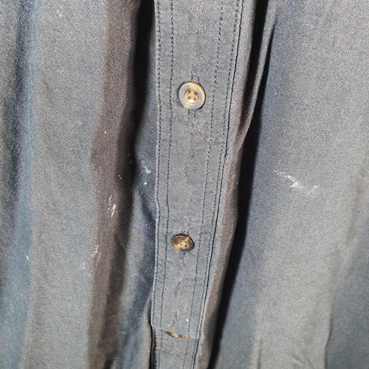 Vintage Carhartt Shirt Button Down Mens Large Grey Long Sleeve Chore Utility Relaxed - Big Fish Vintage
