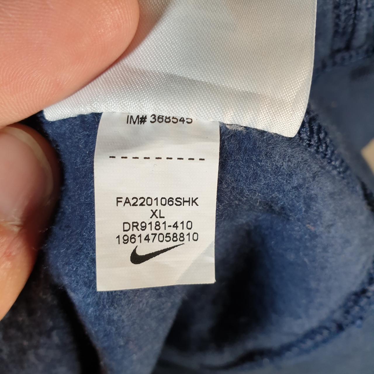 Vintage Nike Club Hoodie Womens XL Navy Blue Swoosh Y2K Pullover