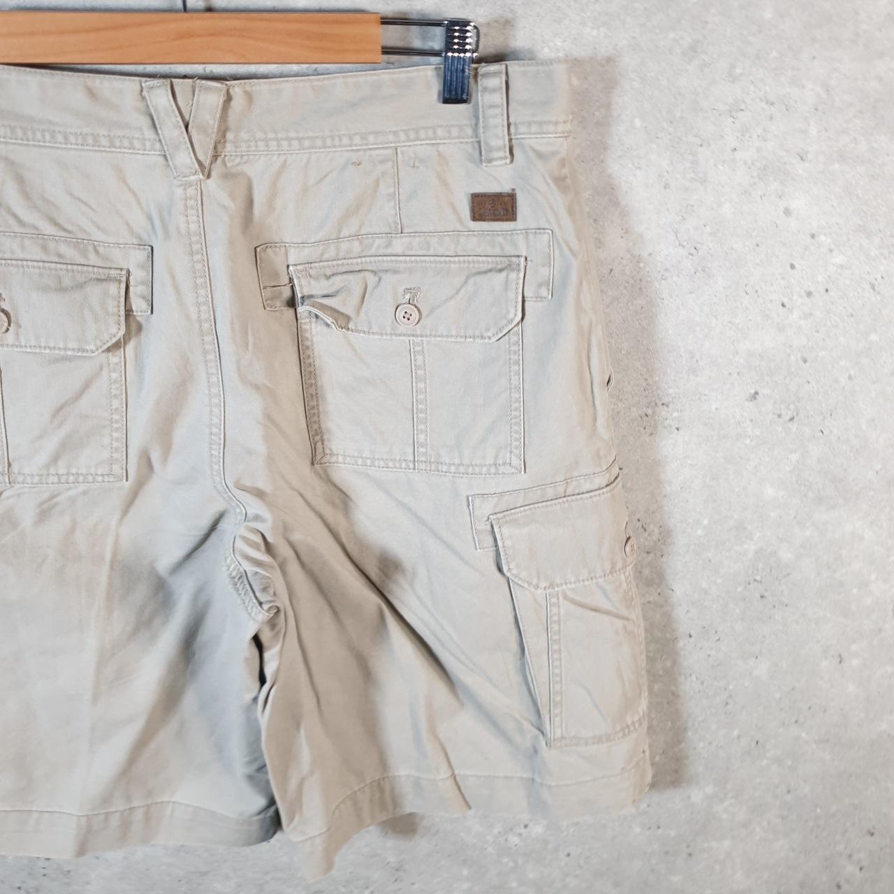 Vintage Izod Shorts Jorts Cargo Men’s W34 Brown Chino Pockets Baggy Cotton