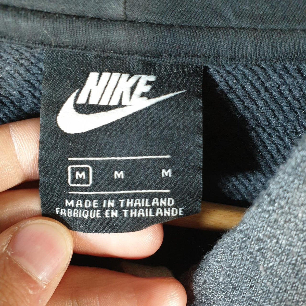 Vintage Nike Club Embroidered Hoodie Men’s Medium Grey Swoosh Y2K Pullover