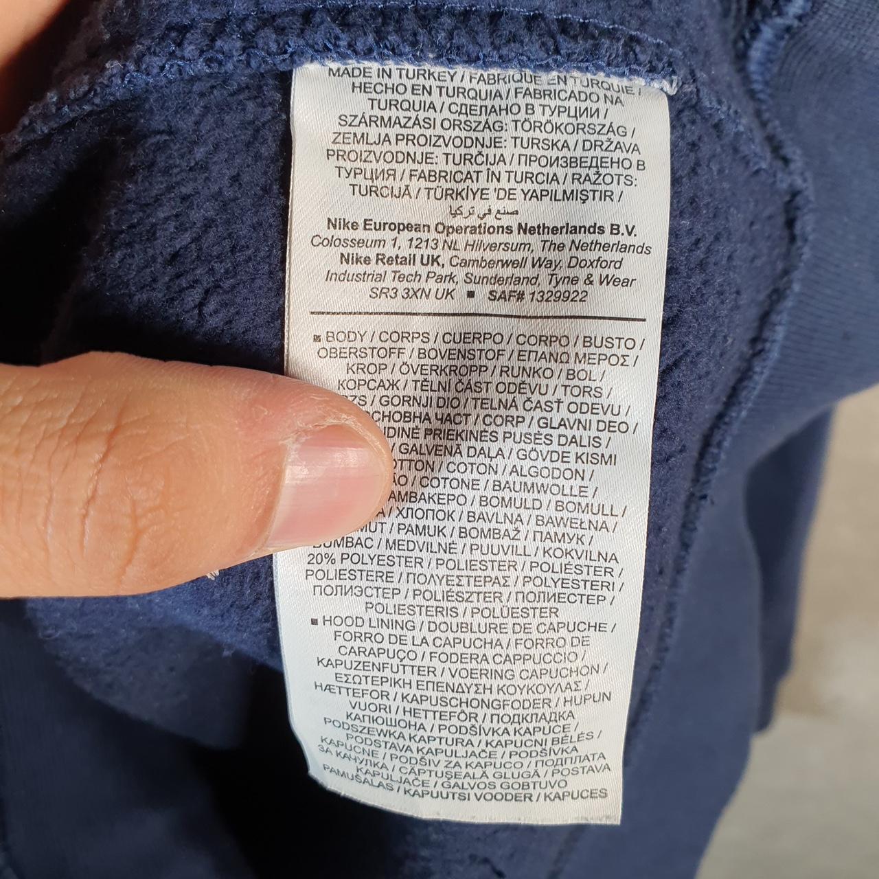 Vintage Nike Club Embroidered Hoodie Men’s Large Navy Blue Swoosh Y2K Pullover