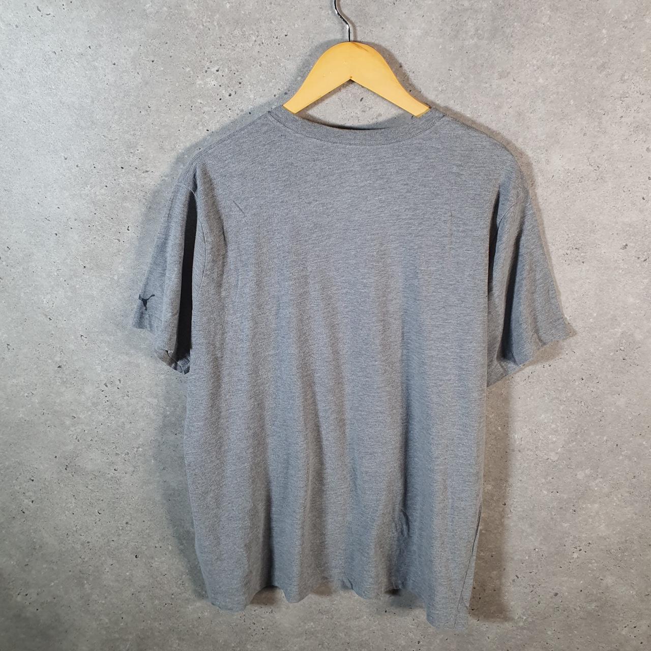 Vintage Puma Spellout T Shirt Men’s XL Grey Logo Athletic Casual