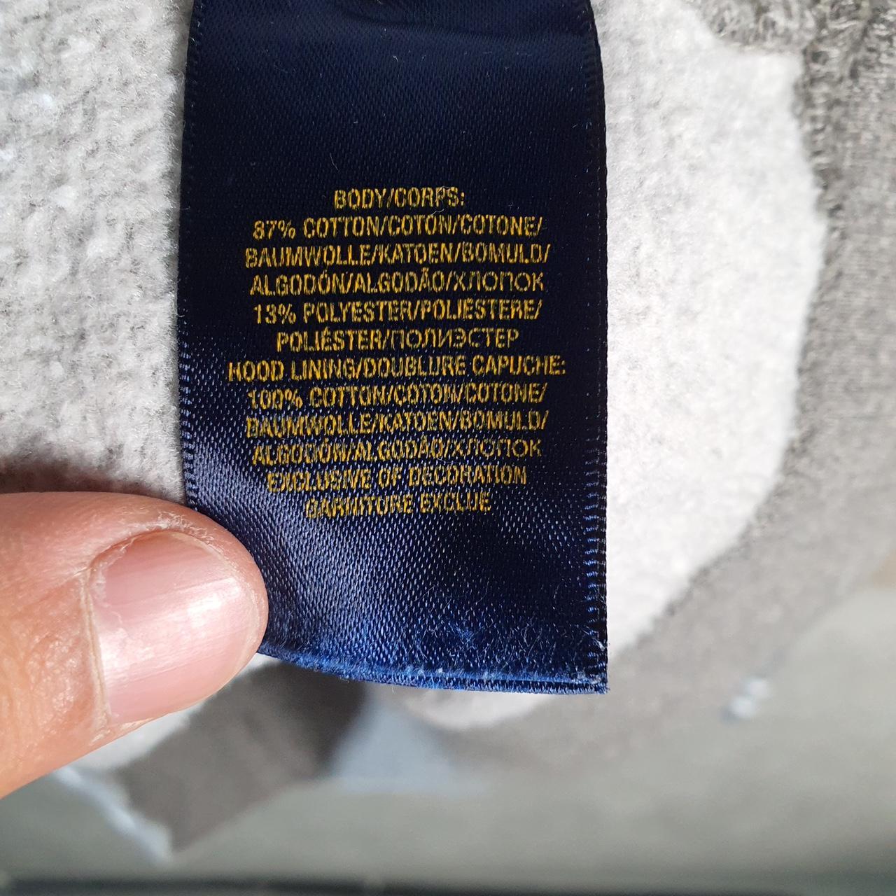 Vintage Ralph Lauren Polo Heavyweight Hoodie Womens XL Grey Cotton Pullover 1/4 Button Pony