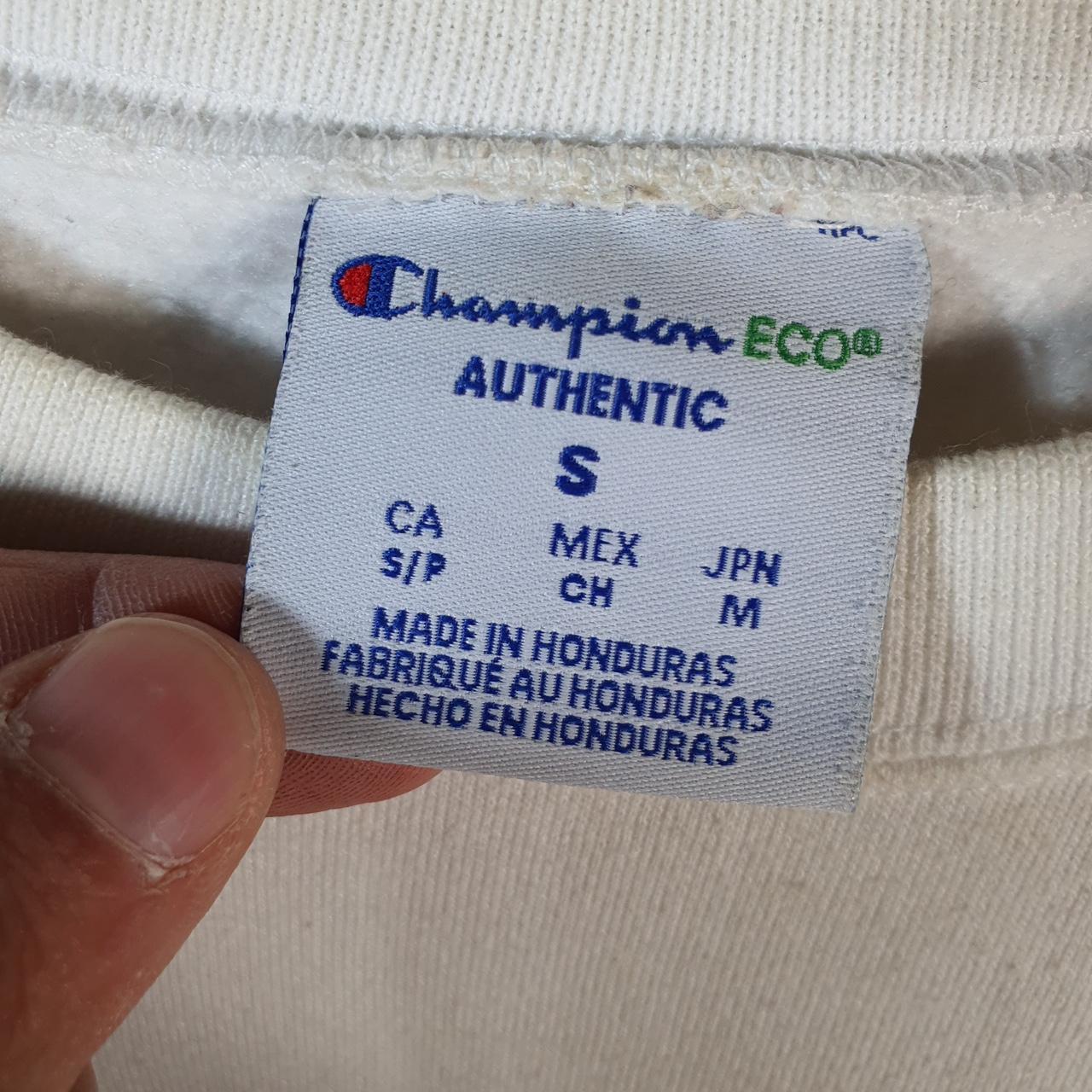 Vintage Champion Campbell Uni Sweatshirt Men’s S White USA Pullover Spellout Logo