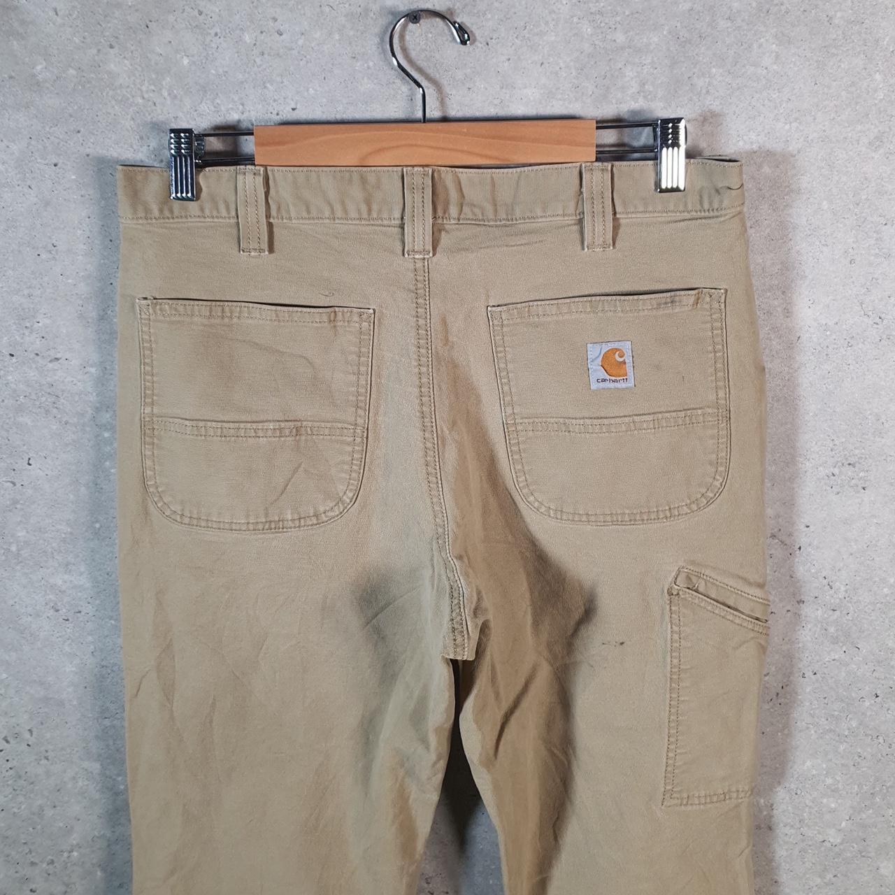 Vintage Carhartt Carpenter Trousers Mens W34 L32 Brown Relaxed Fit Workwear USA