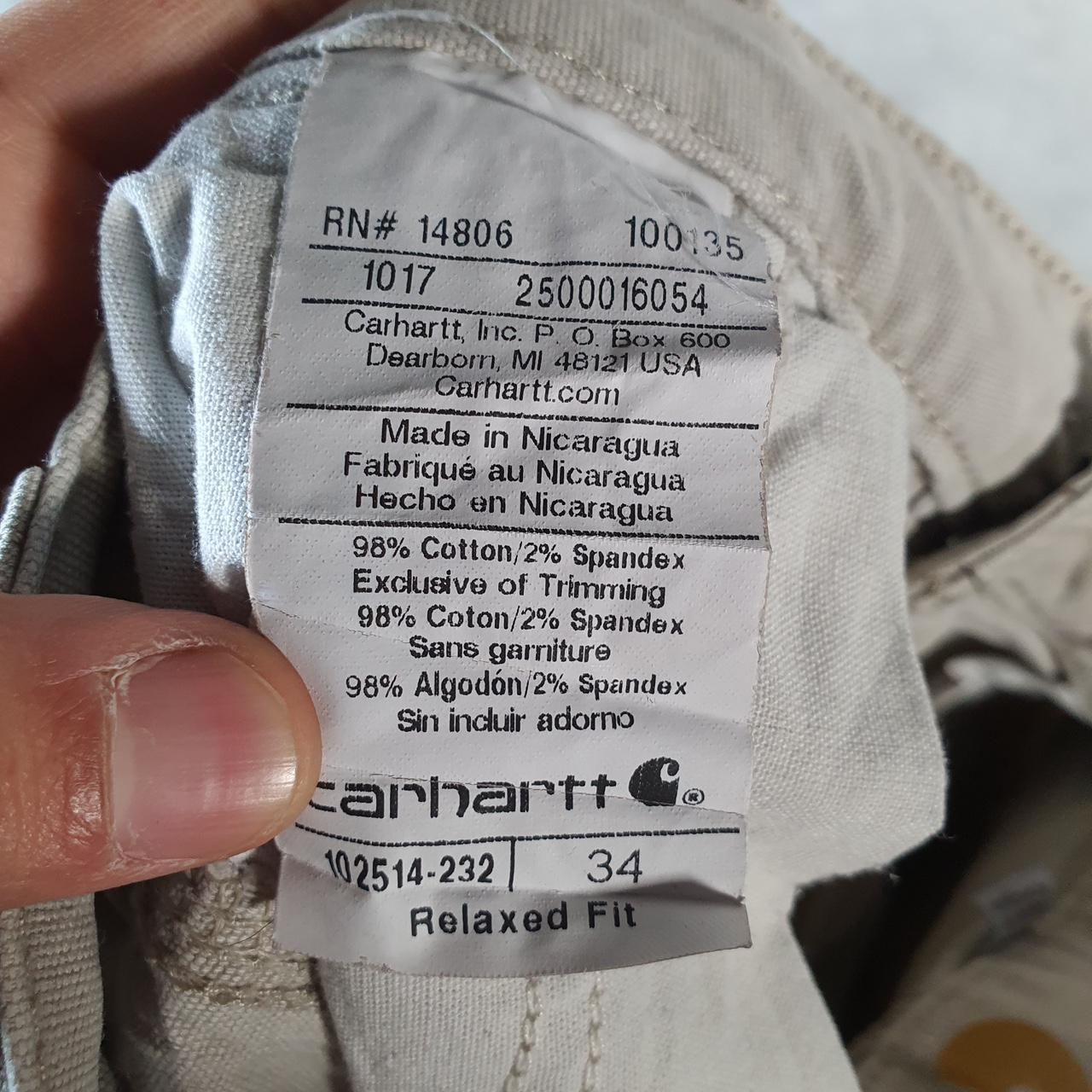 Vintage Carhartt Baggy Carpenter Shorts Jorts Cargo Men’s W34 Beige Relaxed Fit Workwear Big Fish Vintage