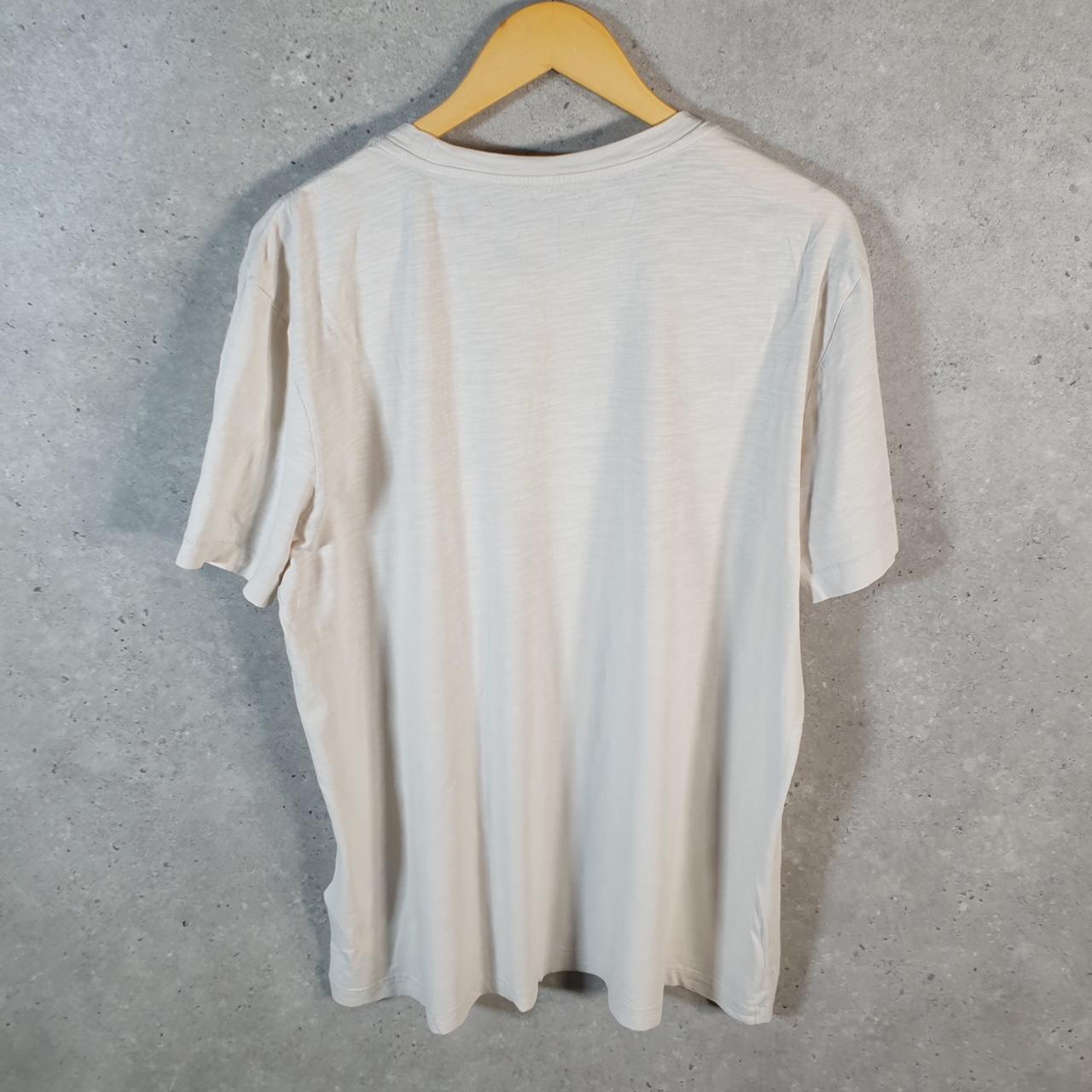 Vintage Calvin Klein Spellout Blank T Shirt Men’s Medium Beige Casual Sports