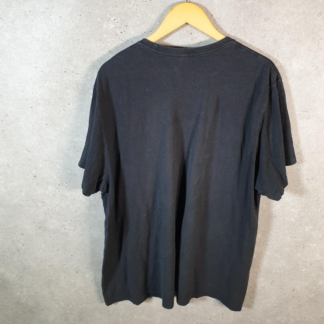 Vintage Adidas Spellout T Shirt Men’s Large Black Three Stripes Logo Athletic