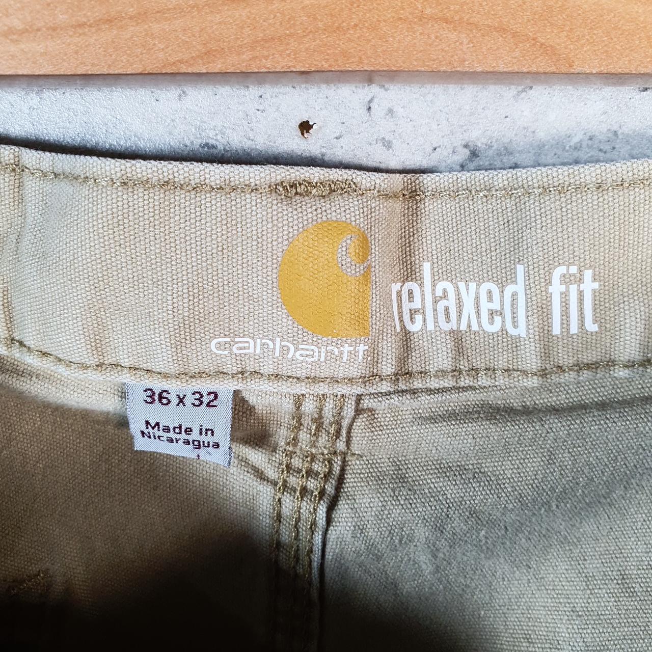 Vintage Carhartt Carpenter Trousers Mens W36 L32 Brown Relaxed Fit Workwear