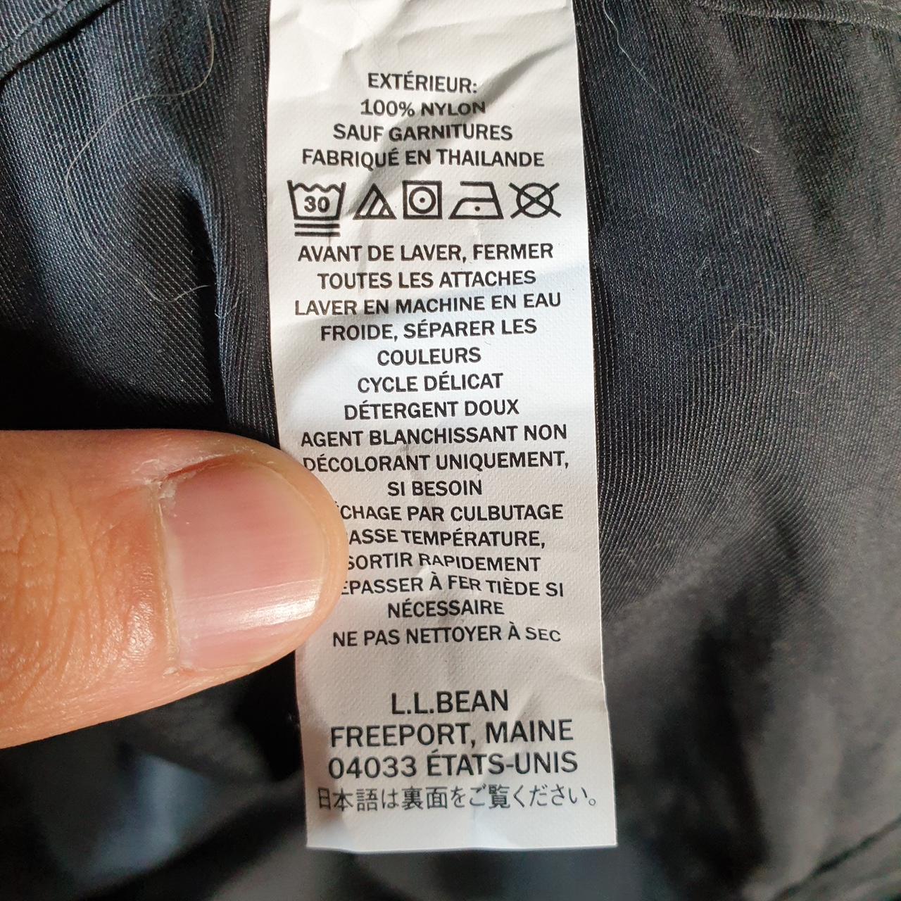 Vintage L.L. Bean Aztec Outdoors Nylon Jacket Mens M Black Full Zip Waterproof