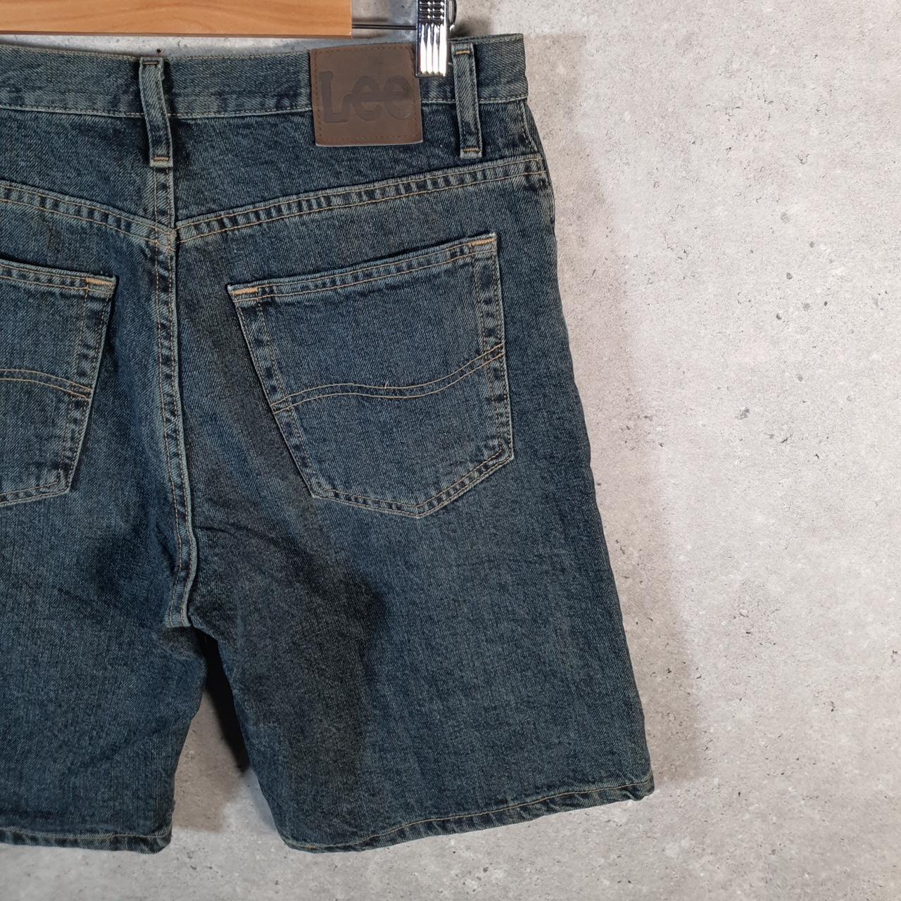 Vintage Lee Denim Shorts Jorts Cargo Men’s W33 Blue Baggy Cotton