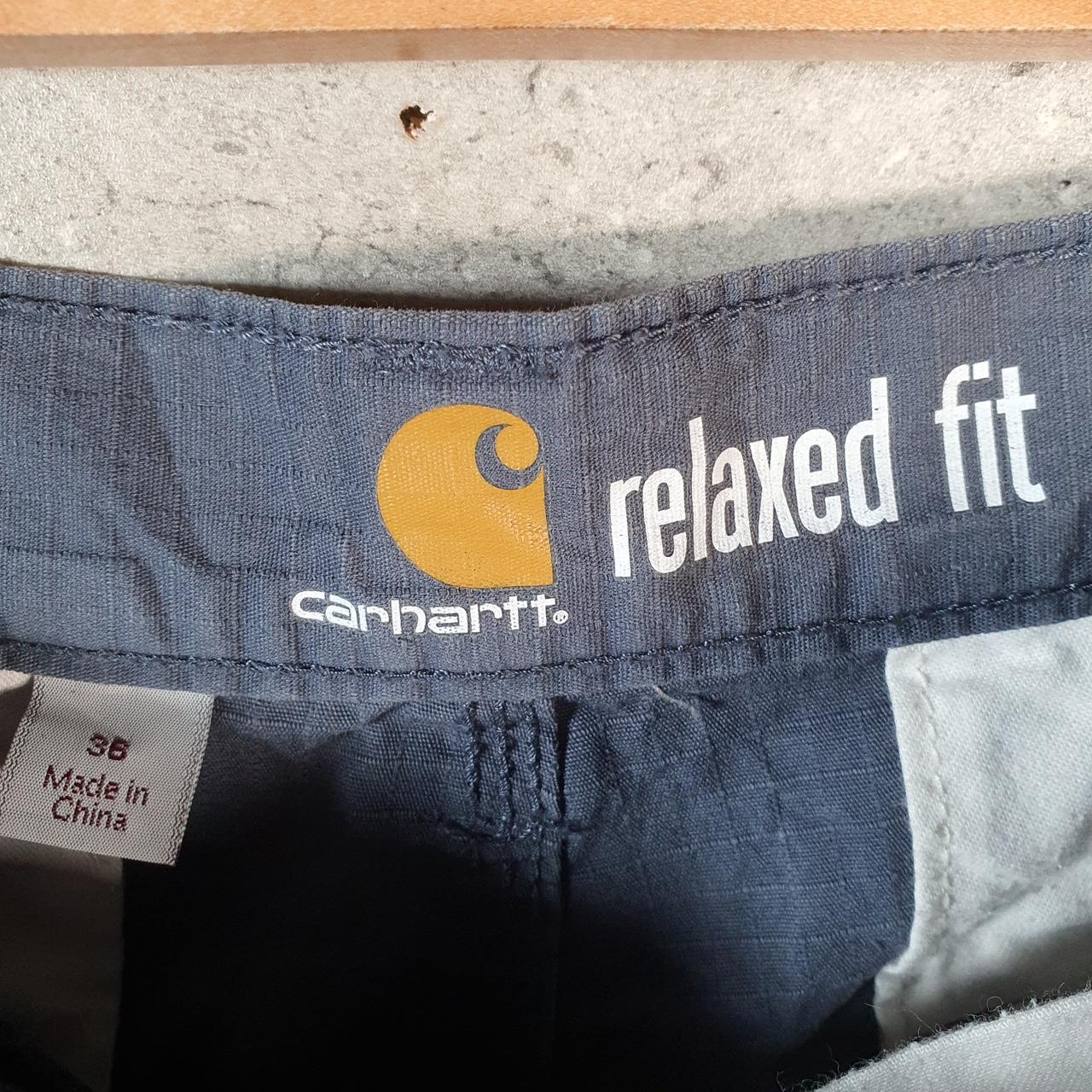 Vintage Carhartt Baggy Carpenter Shorts Jorts Cargo Men’s W36 Grey Relaxed Fit Workwear A4873