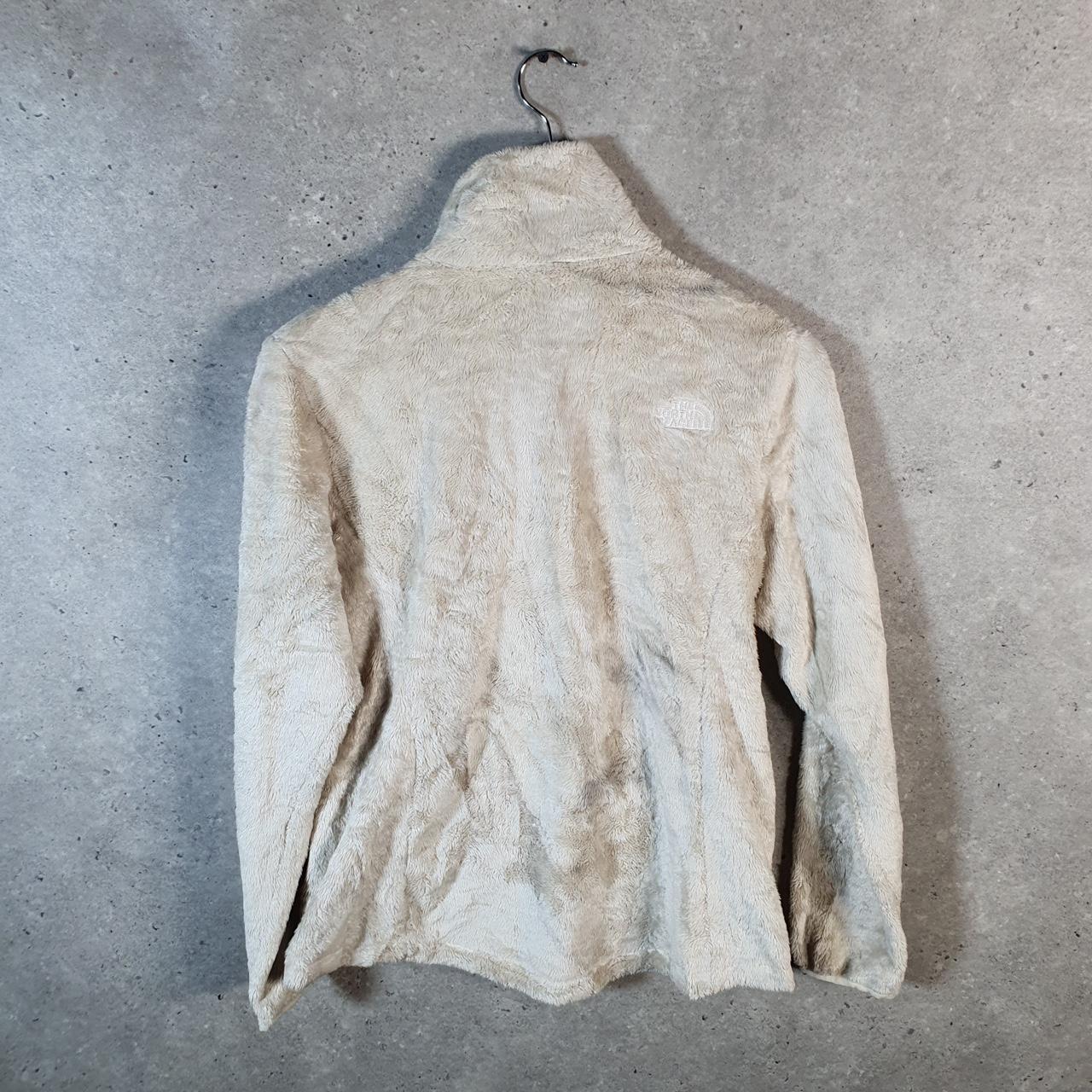 Vintage The North Face TNF Teddy Fleece Sweatshirt  Womens Medium Brown Full Zip Logo