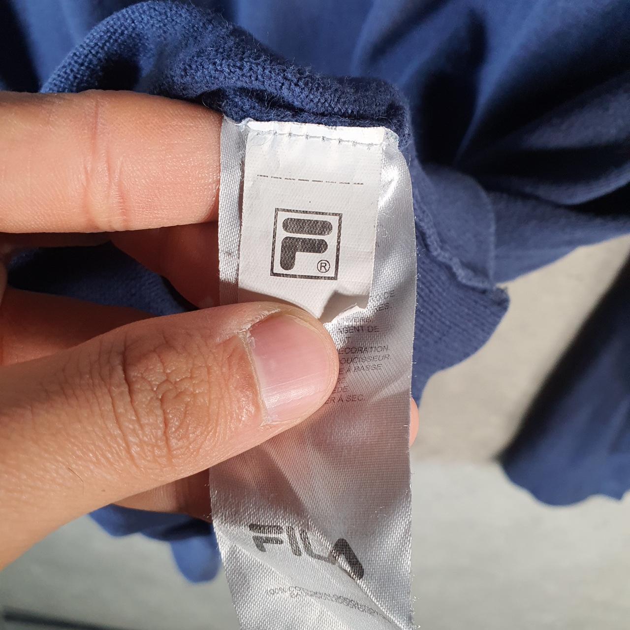 Vintage Fila 1/4 Zip Knit Sweater Men’s Medium Blue Y2K Pullover Casual