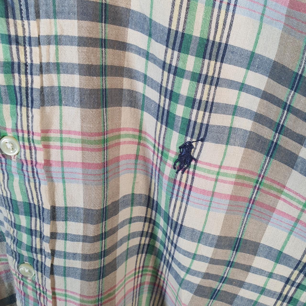 Vintage Ralph Lauren Button Down Shirt Men’s Small Brown Blake Fit Cotton Pony