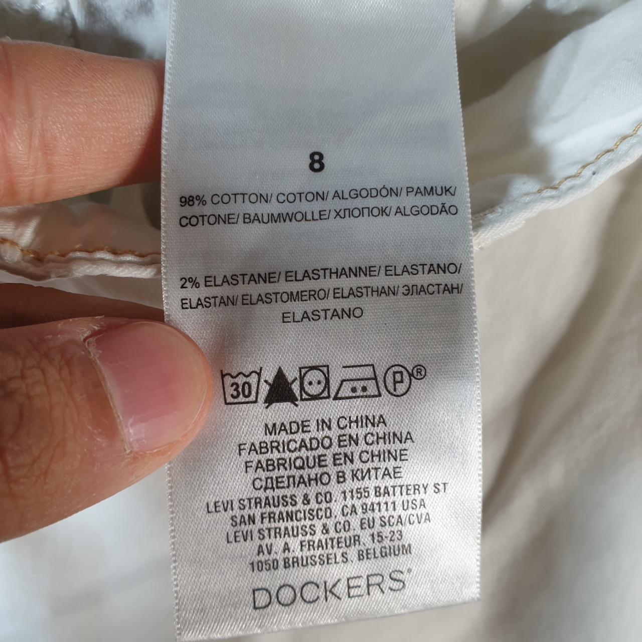 Vintage Dockers Chino Shorts Jorts Cargo Womens W32 White Baggy Cotton A4308