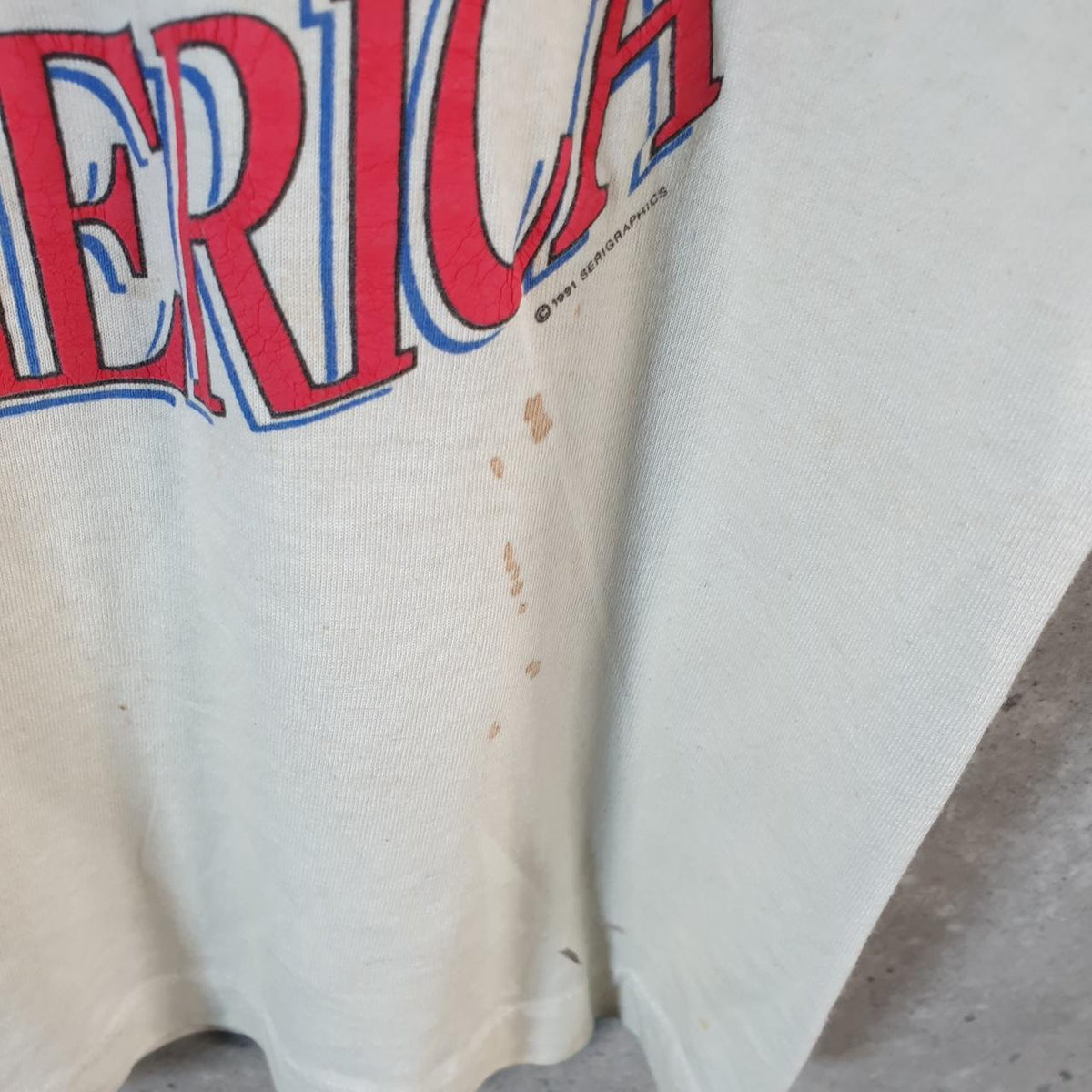 Vintage Screen Stars United States American 90s USA Single Stitch T Shirt Men’s Medium White C8148
