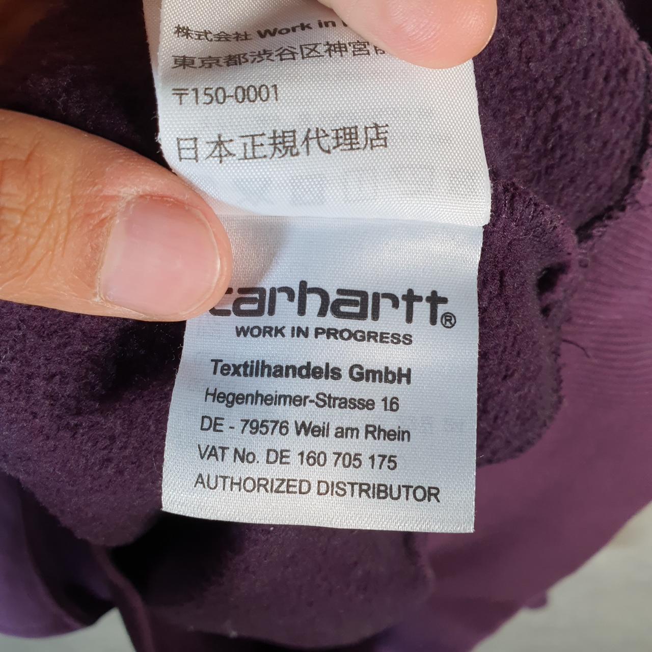 Vintage Carhartt Work in Progress Sweatshirt Mens XS Purple Pullover USA