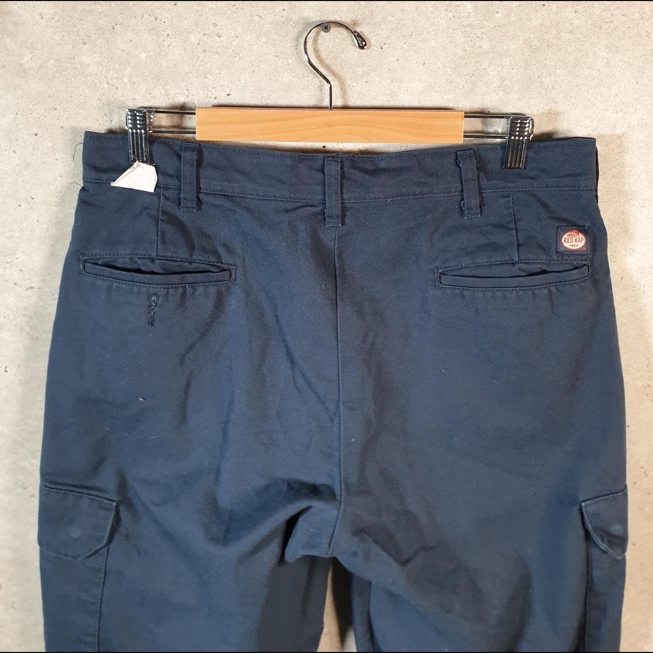 Vintage Red Kap Chino Shorts Jorts Cargo Men’s W34 Navy Blue Baggy Cotton
