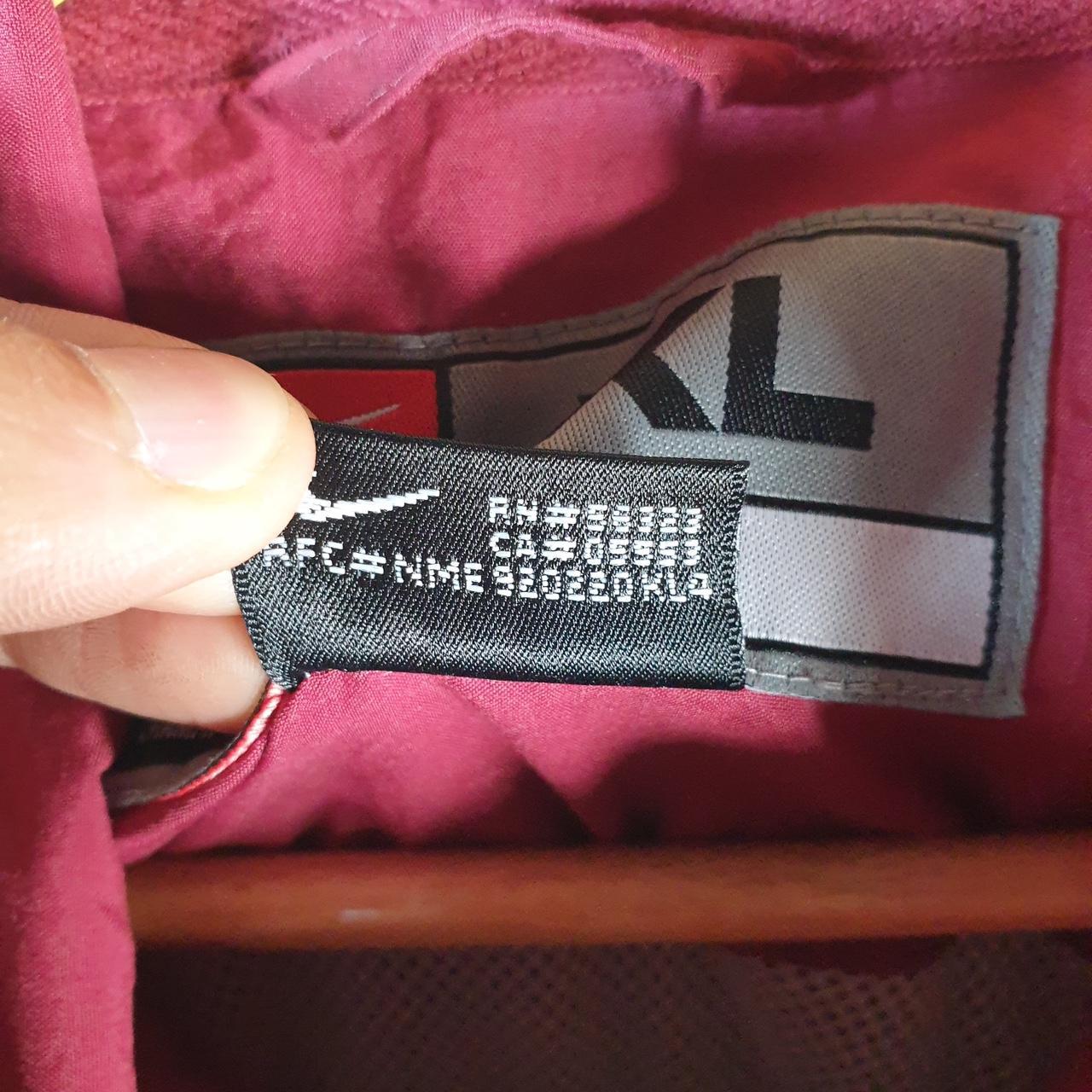 Vintage Nike Team Windbreaker Track Jacket Mens XL Burgundy Red USA Swoosh Full Zip