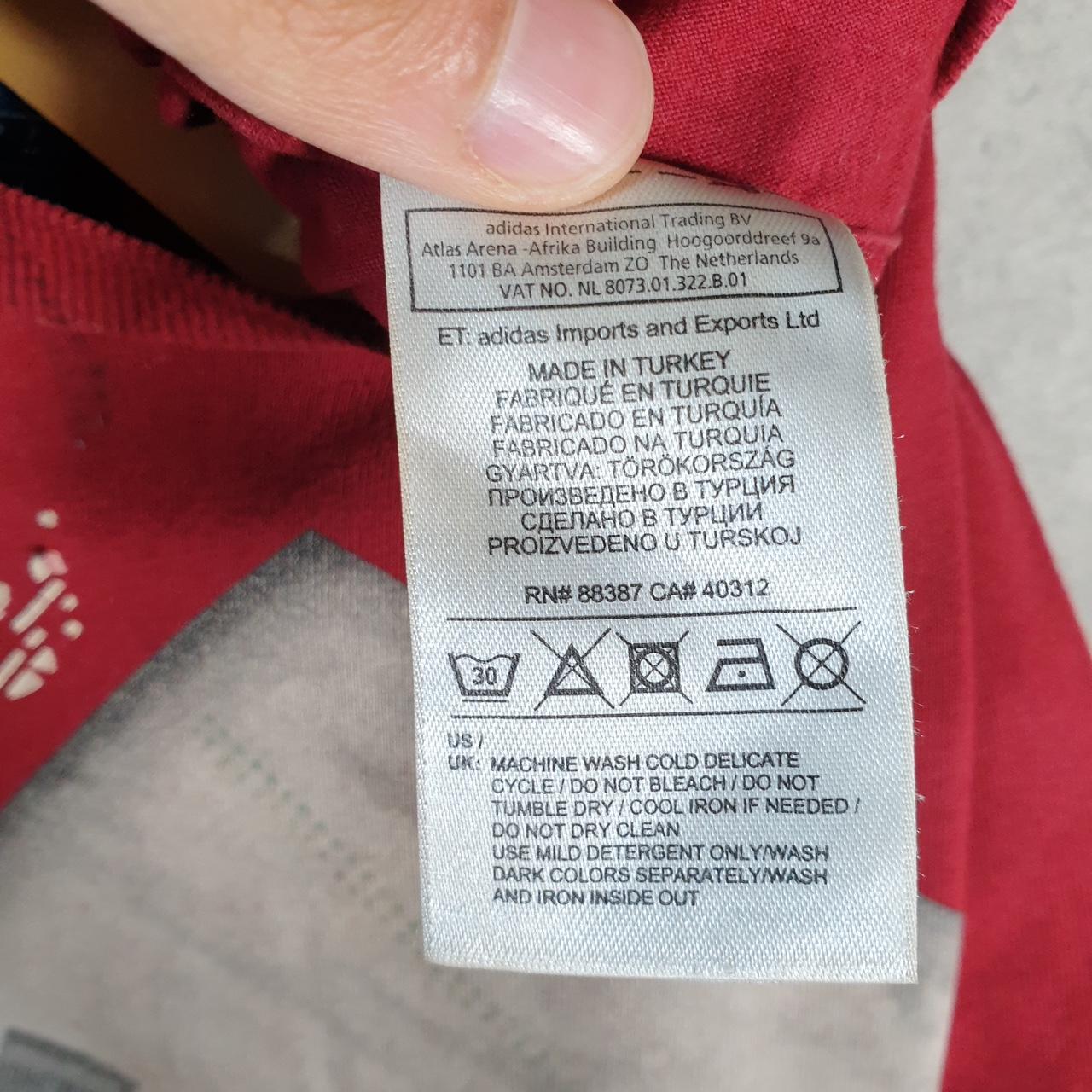 Vintage Adidas Trefoil T Shirt Men’s Medium Burgundy Red Spellout Logo Athletic