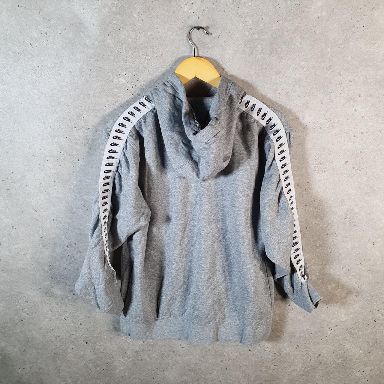 Vintage Nike Club Hoodie Womens Medium Grey Centre Swoosh Y2K Pullover Logo