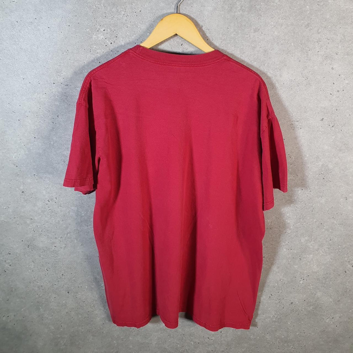 Vintage Nike Club T Shirt Men’s XL Red Logo Spellout Swoosh Athletic