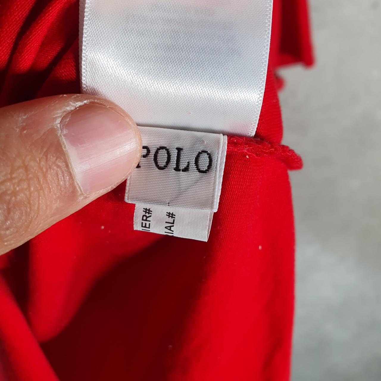 Vintage Ralph Lauren Polo Sport T Shirt Womens Large Red Custom Fit Embroidered Pony C8640