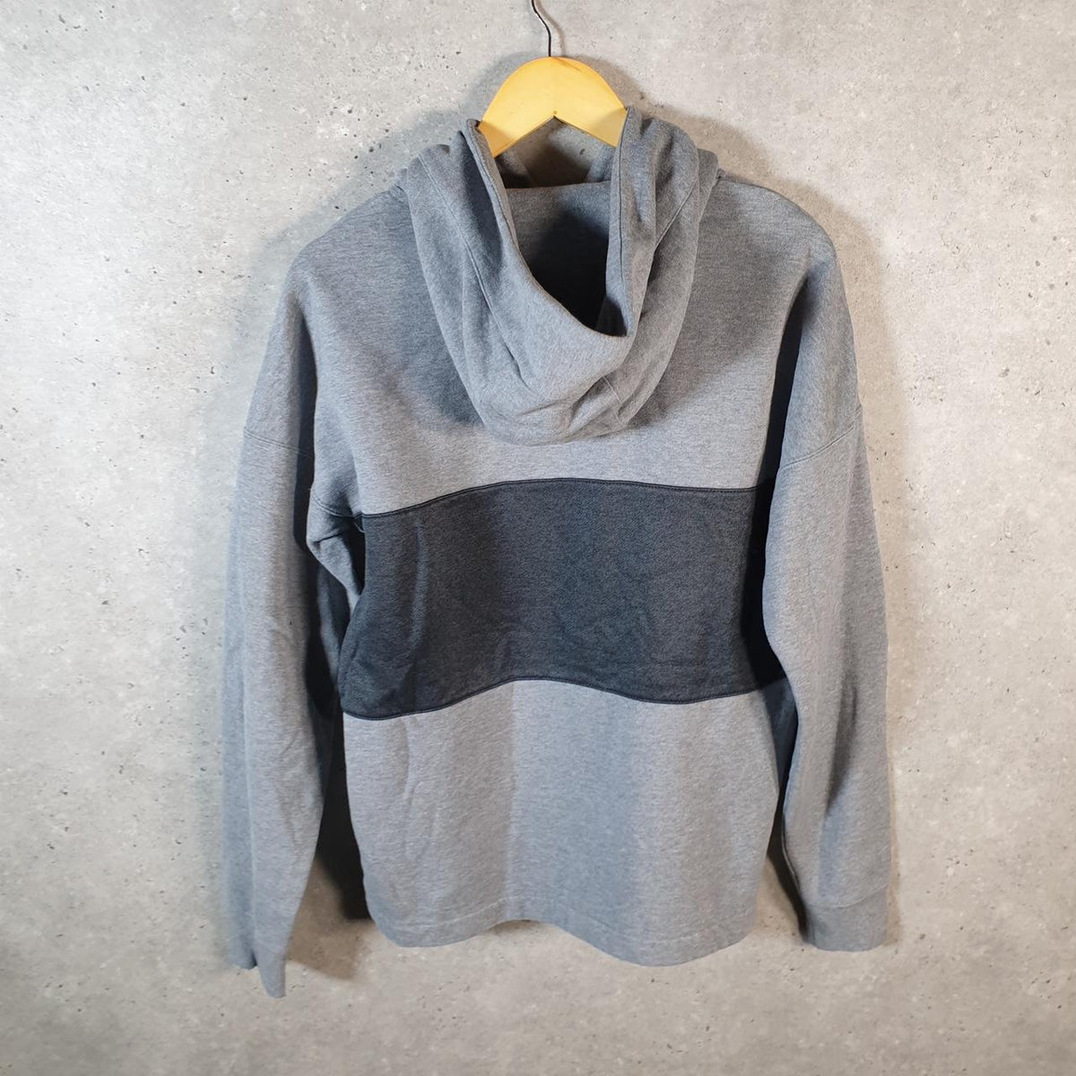 Vintage Nike Air Hoodie Men’s Medium Grey Spellout Swoosh Y2K Pullover