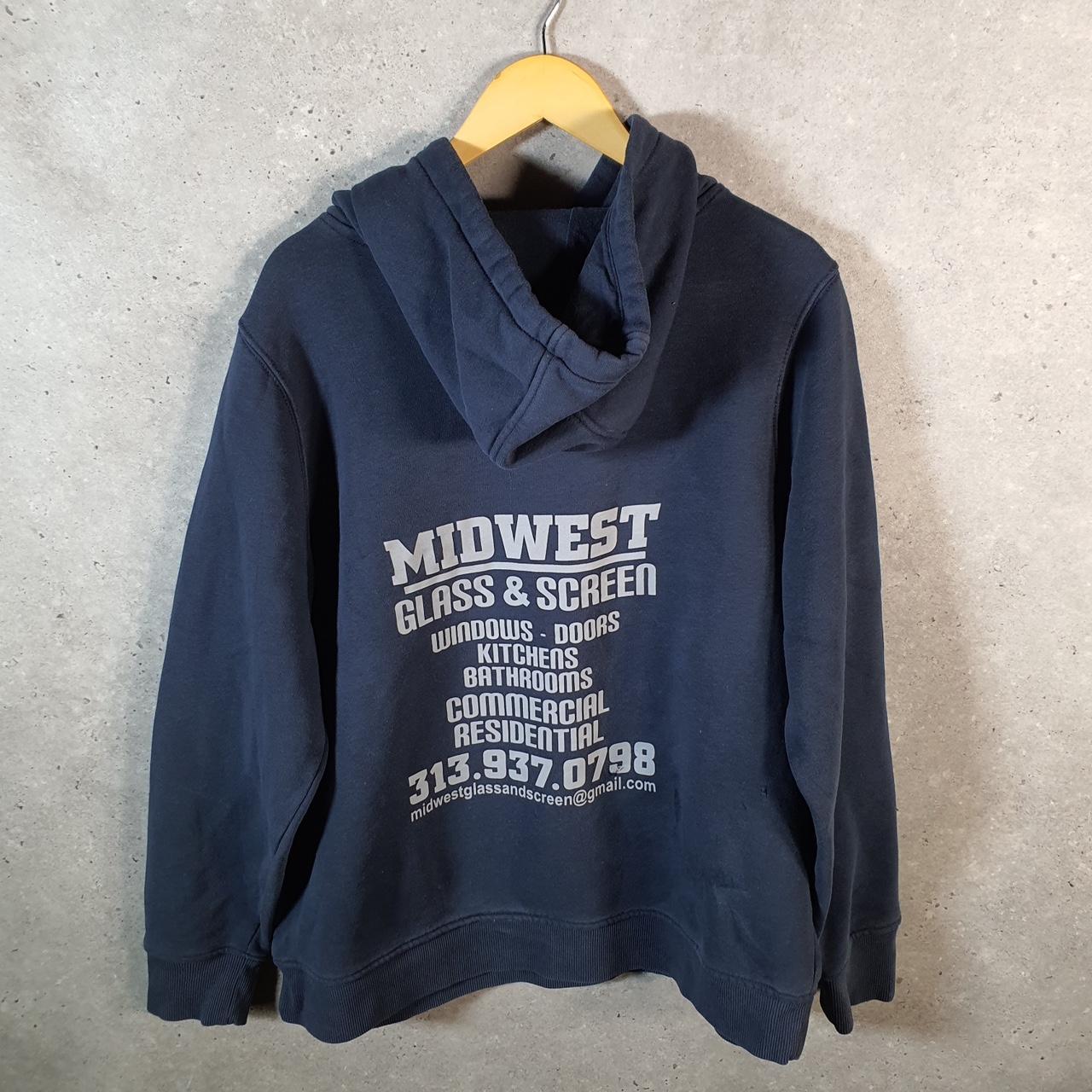 Vintage Carhartt Hoodie Womens 2XL Navy Blue Pullover Blank USA Relaxed Fit