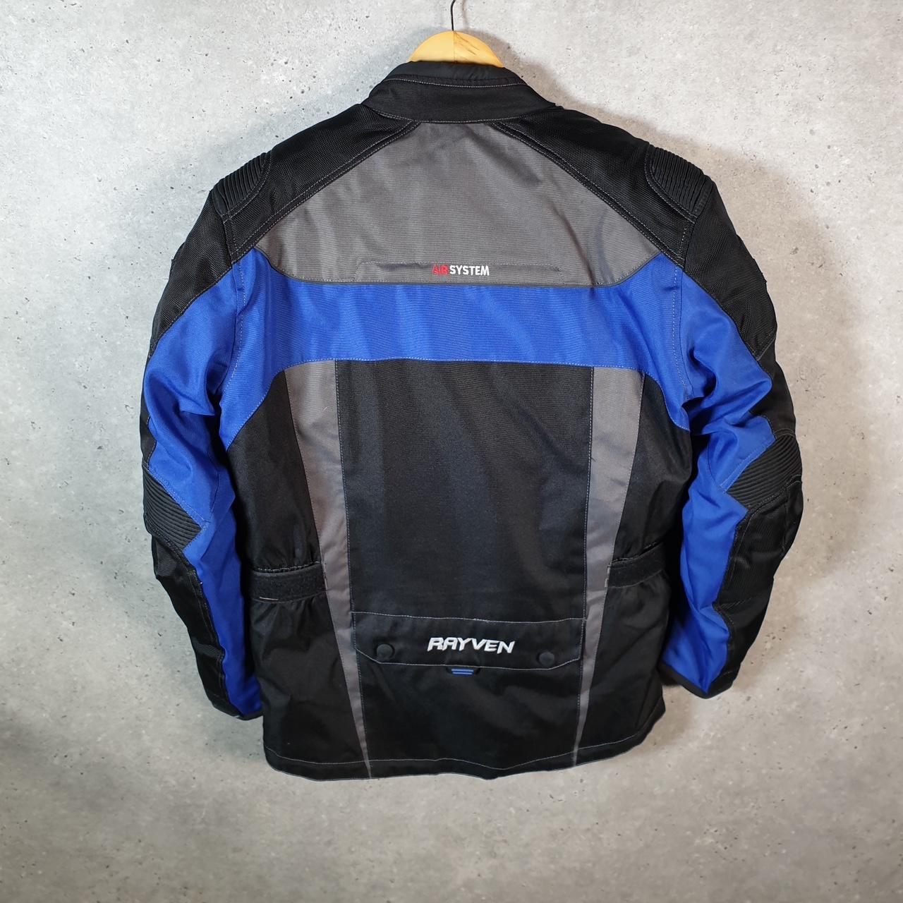 Vintage Rayven Motorcycle Jacket Mens Small Black Armoured Padded Shoulder Elbows