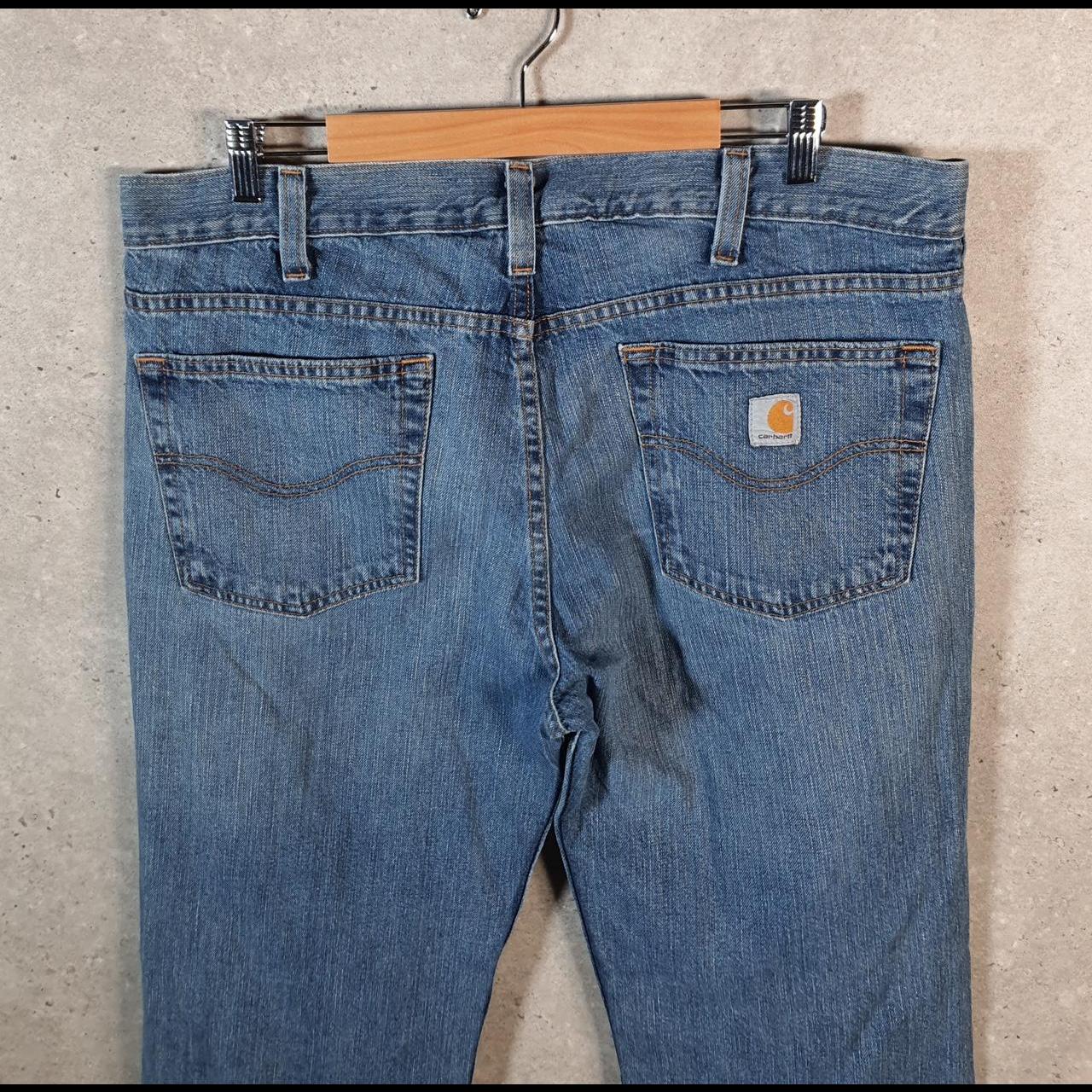 Vintage Carhartt Workwear Carpenter Jeans Mens W38 L32 Blue Denim Relaxed Fit USA